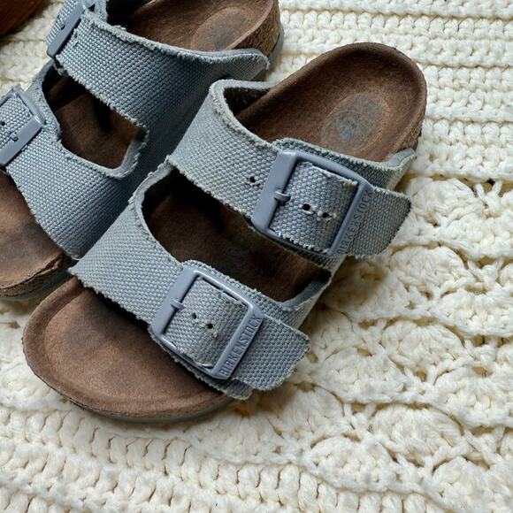 BIRKENSTOCK Kid's 170 27 US 9 9.5 Arizona Banded Buckle Vegan Sandal Shoes Gray - Picture 5 of 11